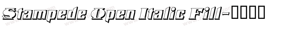 Stampede Open Italic Fill字体转换